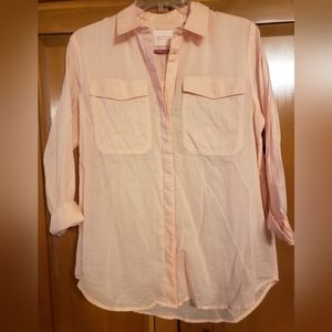 NWT Scotch & Soda Palm Cove Peach Button Up